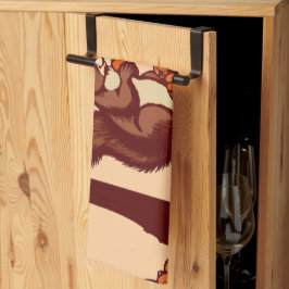 Paño De Cocina 🐿️ Linge de Cuisine Écureuil d'Automne – Torchon