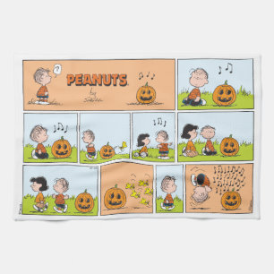 Paño De Cocina Linus & Lucy   Cantando Jack-O-Lantern