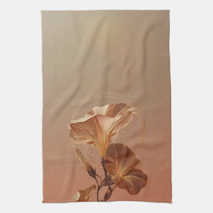 Paño De Cocina Lirio de Calla Naranja Quemada Botánico