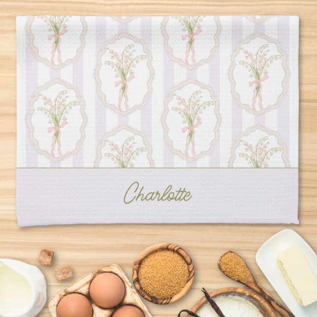 Paño De Cocina Lirio de Valle Personalizado Acuarela (Subido por el creador)