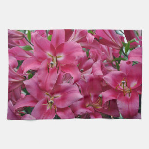 Paño De Cocina Lirios rosados del stargazer