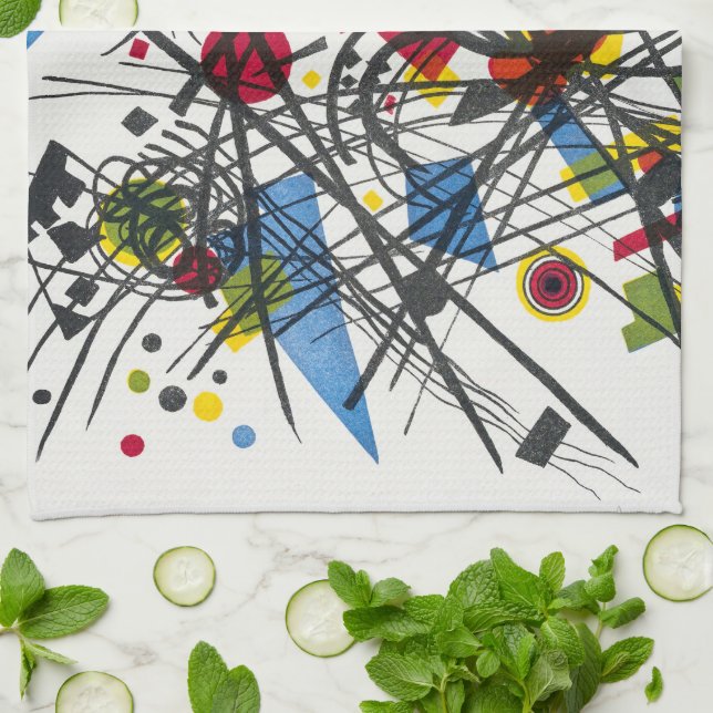 Paño De Cocina Litografía de Vierte Bauhausmappe por Kandinsky (Doblado)