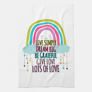 Paño De Cocina Live Simplam Dream Big Be Graying Give Love