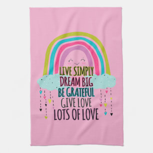 Paño De Cocina Live Simplam Dream Big Be Graying Give Love