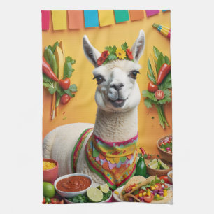 Paño De Cocina Llama cura de fiesta mexicana