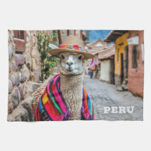 Paño De Cocina Llama peruana
