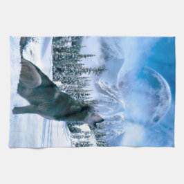 Paño De Cocina Llamada de lobo