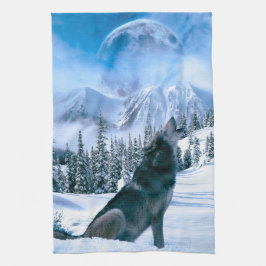 Paño De Cocina Llamada de lobo