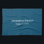 Paño De Cocina Llanura azul oceánica elegante Minimalista moderno<br><div class="desc">Presente este diseño moderno y elegante. Esta plantilla se puede personalizar para satisfacer todas las ocupaciones profesionales.</div>