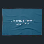 Paño De Cocina Llanura azul oceánica elegante Minimalista moderno<br><div class="desc">Presente este diseño moderno y elegante. Esta plantilla se puede personalizar para satisfacer todas las ocupaciones profesionales.</div>