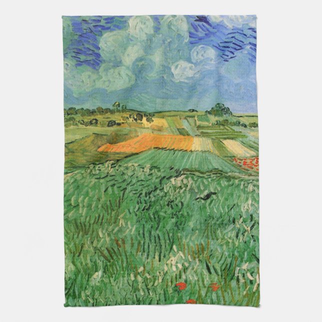 Paño De Cocina Llanura cerca de Auvers de Vincent van Gogh (Vertical)