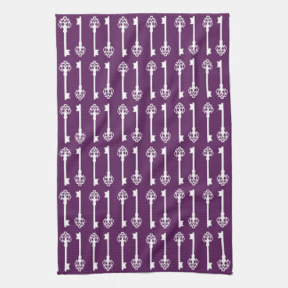 Paño De Cocina Llaves Victorianas Purpura