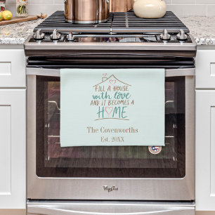 Paño De Cocina Lleno de amor Personalizable calentamiento de la c