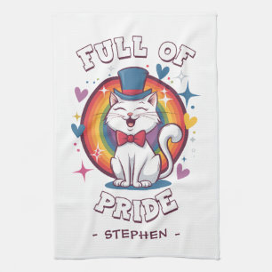 Paño De Cocina Lleno de orgullo Orgullo Gato LGBTQ