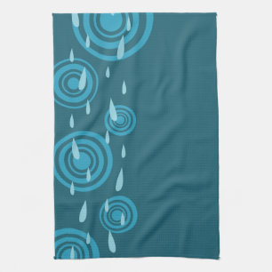 Paño De Cocina Lluvia azul