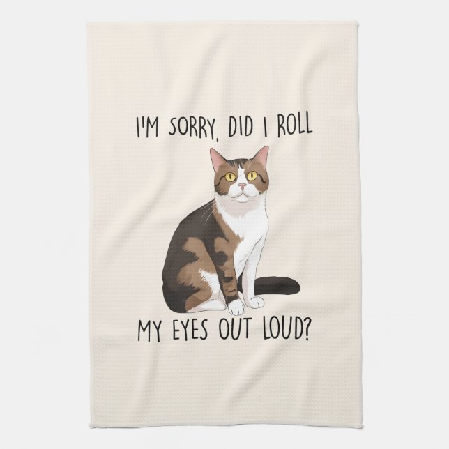 Paño De Cocina Lo siento, ¿me puse los ojos en alto? (Vertical)