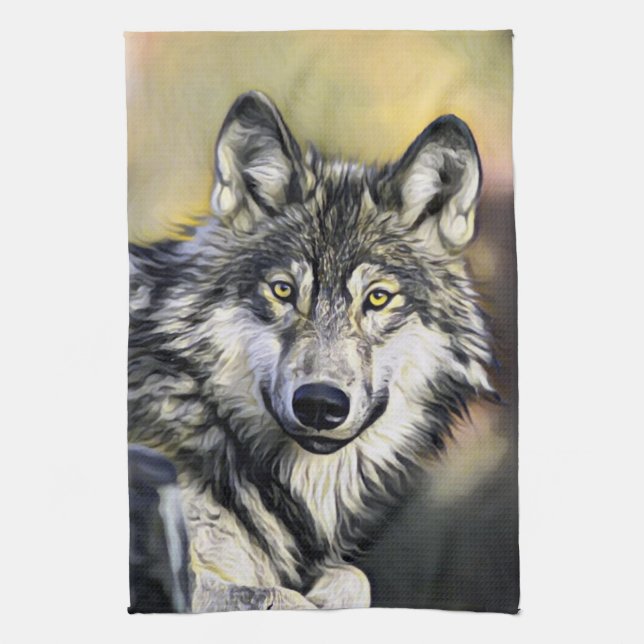 Paño De Cocina Lobo gris (Vertical)