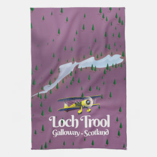 Paño De Cocina loch trool, galloway, escocia Mapa de viaje
