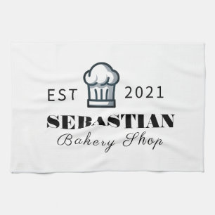 Paño De Cocina Logo de Chef Name Bakery Shop