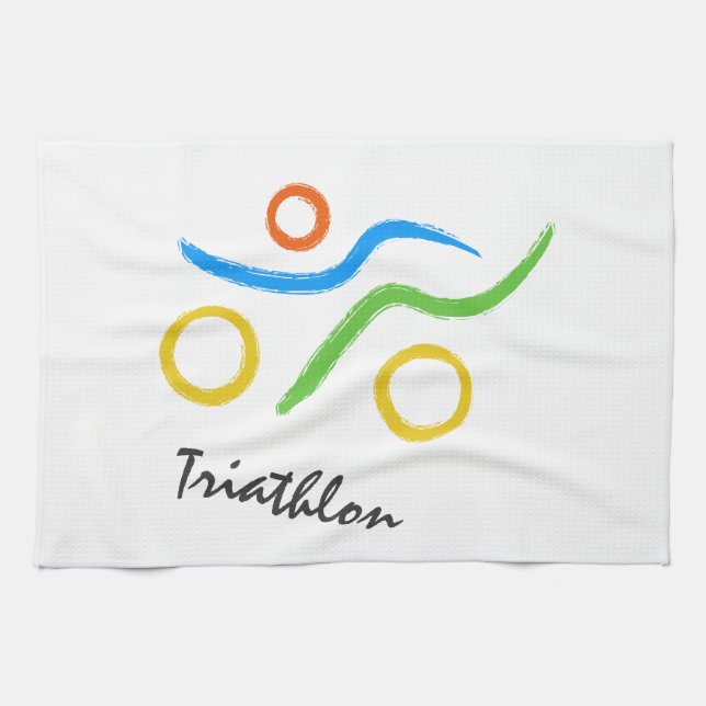 Paño De Cocina Logo de Triathlon (Horizontal)