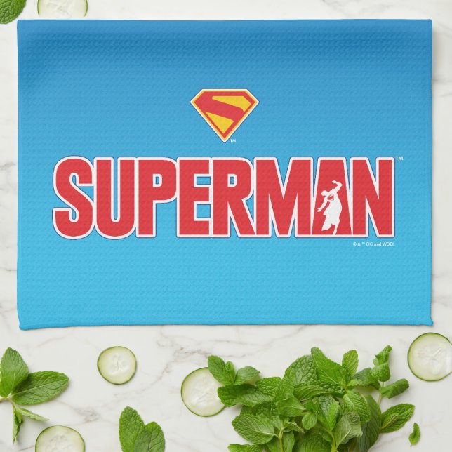 Paño De Cocina Logo en negrita de Superman clásico (Doblado)