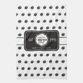 Paño De Cocina Logotipo de cafetería personalizable para empresa 