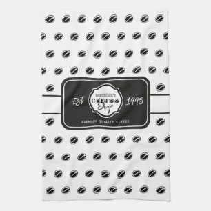 Paño De Cocina Logotipo de cafetería personalizable para empresa 