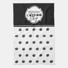 Paño De Cocina Logotipo de cafetería personalizable para negocio 