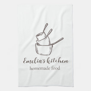 Paño De Cocina logotipo de mi pequeño negocio de cocina pequeña