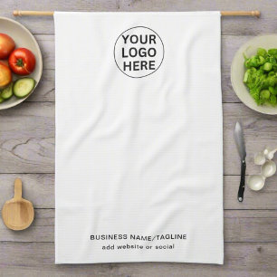 Paño De Cocina Logotipo profesional y marca de texto en blanco