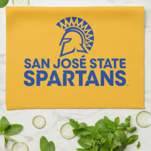 Paño De Cocina Logotipo Wordmark de Spartans del estado de San