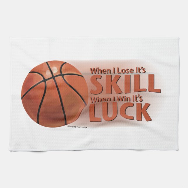 Paño De Cocina Lograr ganar habilidad en baloncesto (Horizontal)