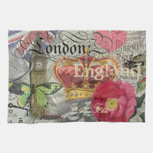 Paño De Cocina Londres Inglaterra Viaje Viaje Arte Viejo Europa