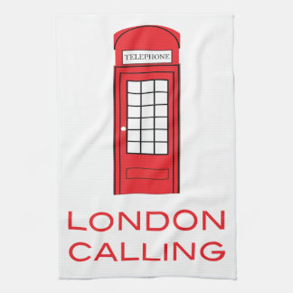 Paño De Cocina Londres que llama la cabina de teléfono