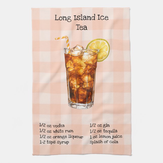 Paño De Cocina Long Island Ice Tea Bar Towel (Vertical)