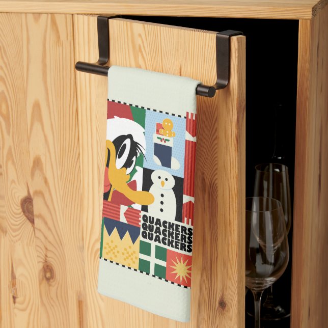 Paño De Cocina LOONEY TUNES™ DAFFY DUCK™ Holiday Quackers (Pliegue de tercios)