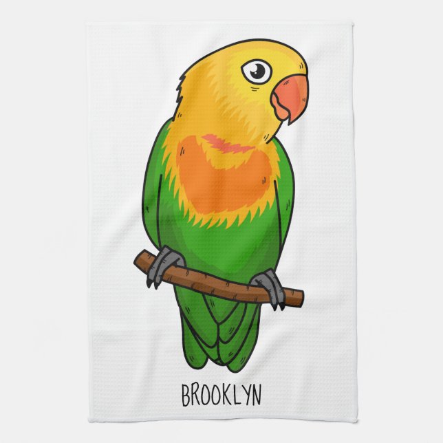 Paño De Cocina Loro personalizado (Vertical)