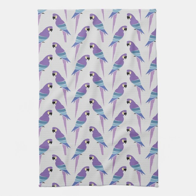 Paño De Cocina Loros púrpuras (Vertical)
