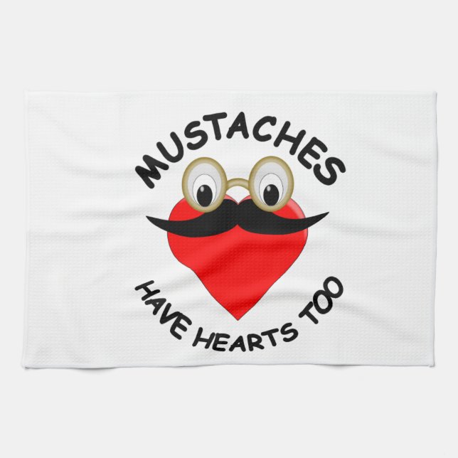 Paño De Cocina Los bigotes también tienen corazón (Horizontal)