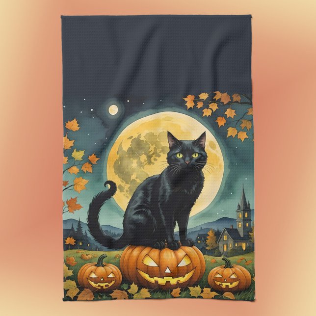 Paño De Cocina Los brillantes ojos de Halloween (Subido por el creador)