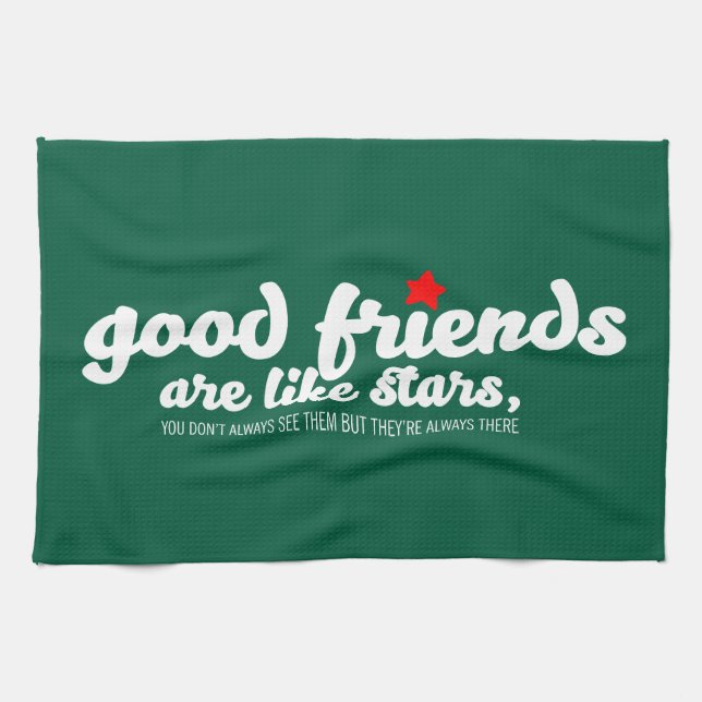 Paño De Cocina Los buenos amigos son como las estrellas (Horizontal)