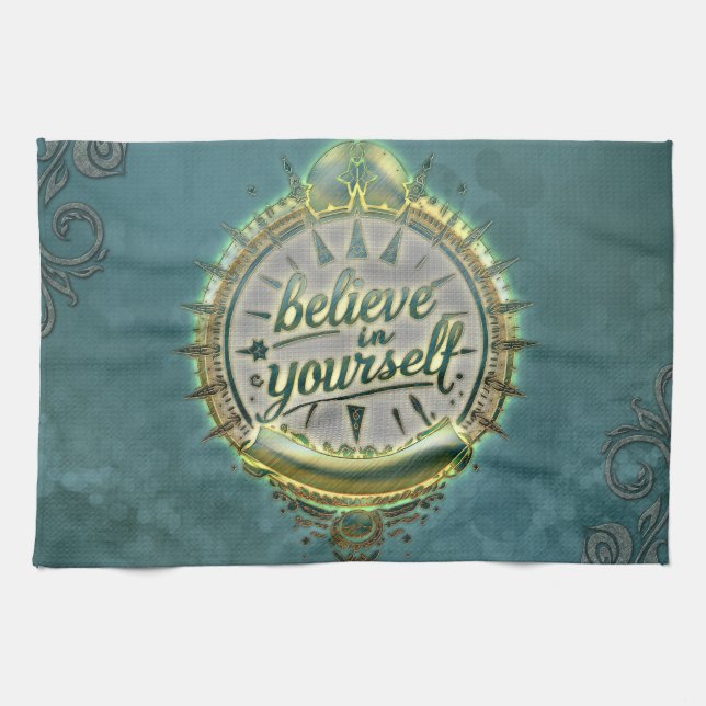 Paño De Cocina Los caminos dorados creen en ti mismo. (Horizontal)