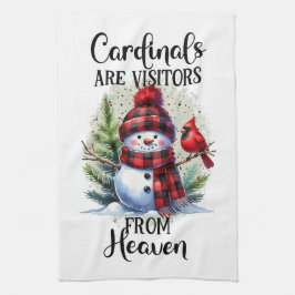 Paño De Cocina Los cardenales son visitantes del cielo