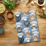 Paño De Cocina Los chefs de gato cocinan un patrón muy bonito<br><div class="desc">Este diseño se puede personalizar eligiendo la opción Editar diseño. También puede transferir a otros artículos. Póngase en contacto conmigo en colorflowcreations@gmail.com o utilice la opción de chat en la parte superior de la página si desea tener este diseño en otro producto o necesita ayuda con este diseño. No puedo...</div>