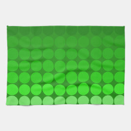 Paño De Cocina Los círculos pop masculinos en verde