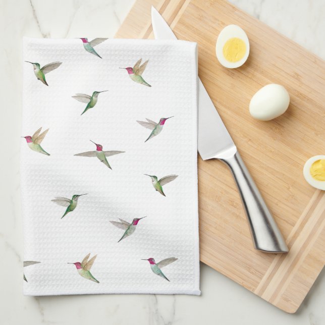 Paño De Cocina Los colibríes de Anna (Doblado Cuarto)
