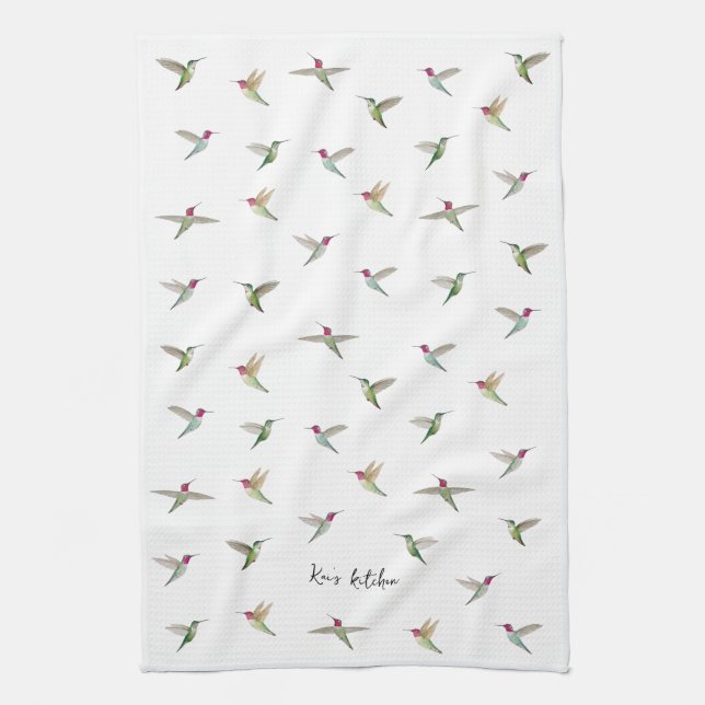 Paño De Cocina Los colibríes de la personalizado Anna (Vertical)