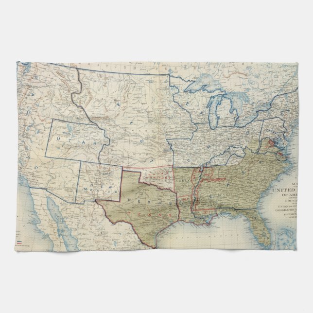 Paño De Cocina Los E.E.U.U. junio de 1861 (Horizontal)