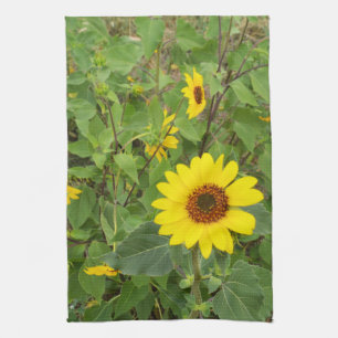 Paño De Cocina Los Girasoles Se Inundan En El Viento,