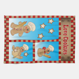 Paño De Cocina Los hombres de pan de jengibre los panaderos aman 